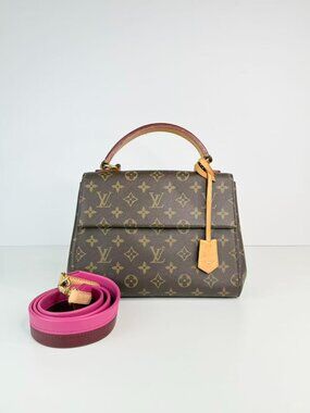 Louis Vuitton Cluny MM Monogram Canvas Top Handle Shoulder Crossbody Bag